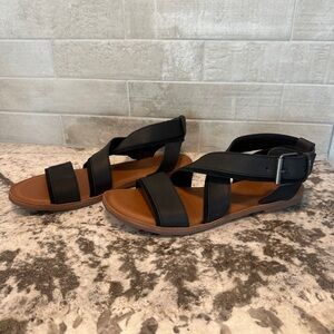 TOMS Strappy Side-Buckle Flat Sandals